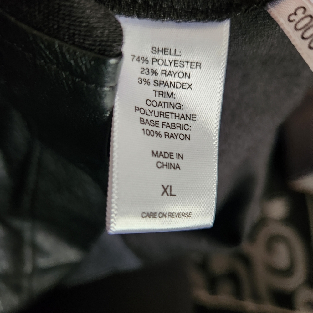 New York & Company Stretch Faux Leather Dress Black with back zipper Size: XL - Picture 7 of 7